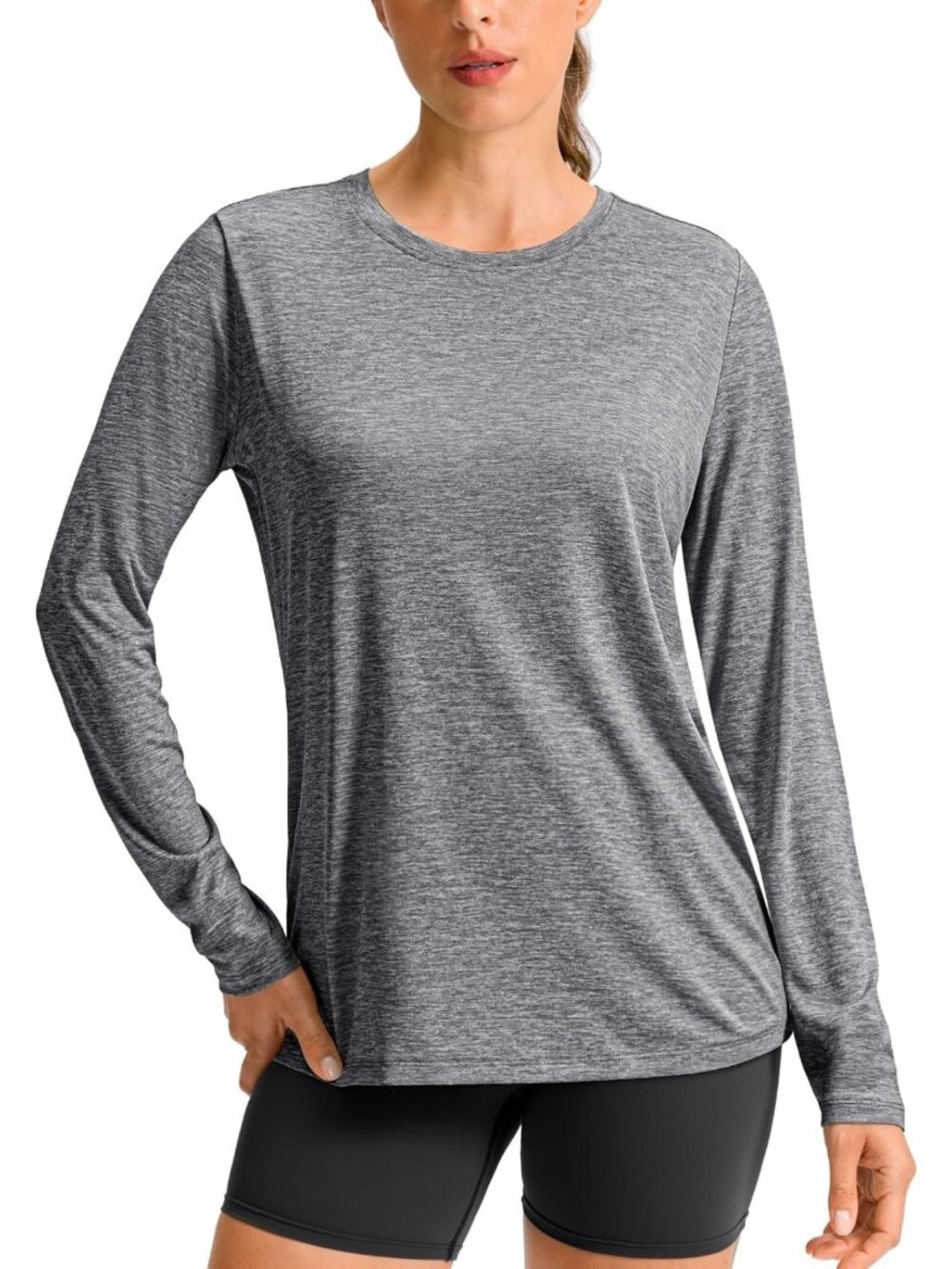 Lightweight Long Sleeve Workout Tops for Women | Athletic Running Shirt XS-3XL